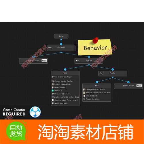 Unity3d Behavior Game Creator 1 1.0.4 扩展插件AI行为树