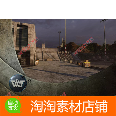 Unity3d Hydropower Station 射击游戏写实水电站场景模型素材