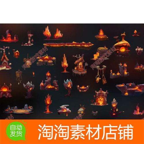 Animated 2d Hell Platformer Game Ready Environments Asset1.0