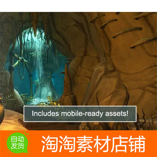 Unity3d Hand Painted Cave Pack v1.1 手绘卡通洞穴场景模型