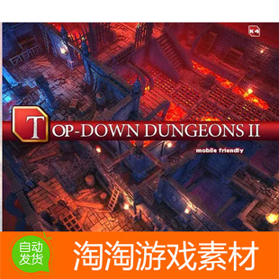Unity3d Top-Down Dungeons II v1.0 暗黑幻想风格地牢地下城场景