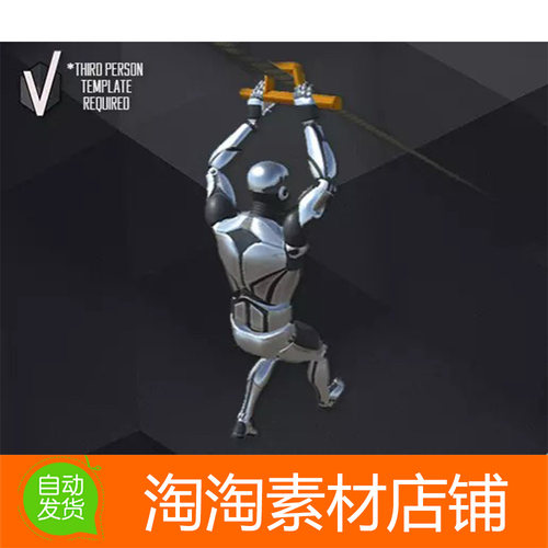 Unity3d Invector Zipline Add-On 1.6 滑索滚轮动作系统工具