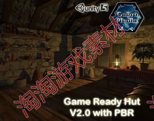 Unity3d Game Ready Hut v2.0室内场景模型素材包