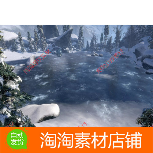 Unity3d Ice World 2.0.2 包更 冰雪世界 真实冰纹理材质着色器
