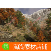 秋季 Unity3d 森林山林峡谷场景 Level 1.0.5 Autumn Valley