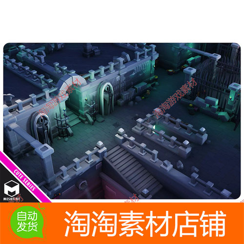 Unity3d Dungeon Cute Series v1.0 卡通地牢模型场景素材资源包