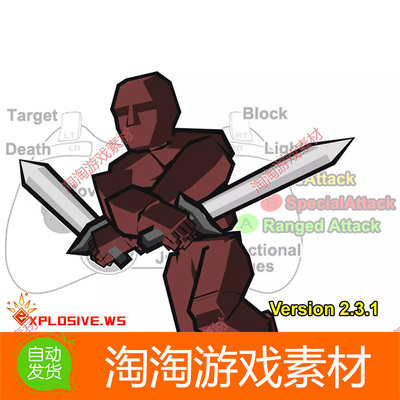 U3d Swordsman Warrior Mecanim Animation Pack 2.3.1剑客动画
