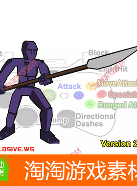 U3d Spearman Warrior Mecanim Animation Pack v2.2.1长矛动画