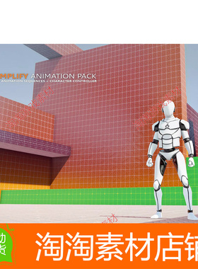 Unity3d Amplify Animation Pack v1.0.1000 第三人称人物动画包
