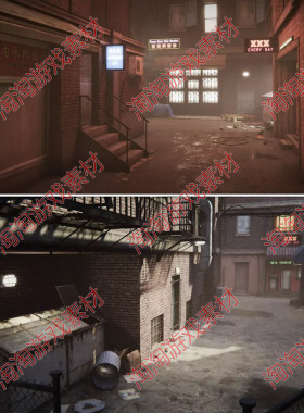 Unity3d Modular City Alley Pack 1.1街道模型 模块化的城市小巷