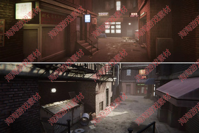 Unity3d Modular City Alley Pack 1.1街道模型 模块化的城市小巷