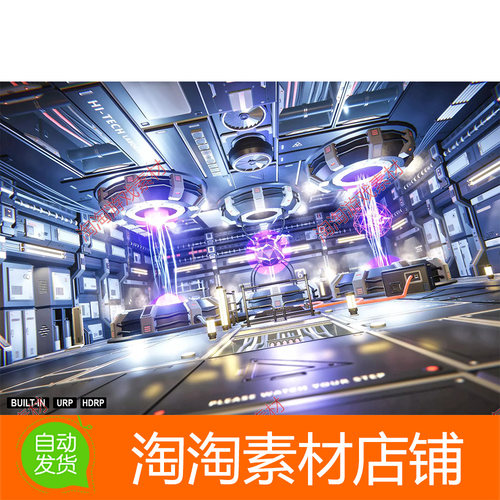 Unity3d STYLIZED - Sci-Fi Corridor 1.2 科幻赛博朋克走廊场景