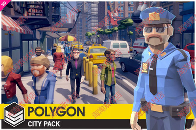 Unity3D POLYGON - City Pack 1.10.1 包更新 卡通低多边形城市