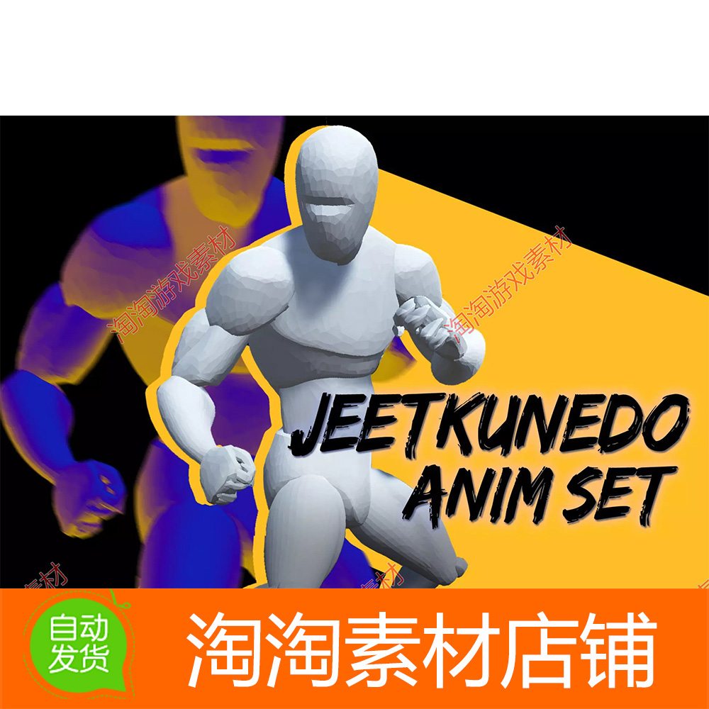 Unity3d JeetKuneDo animset 1.0截拳道武术功夫拳击格斗动画动作