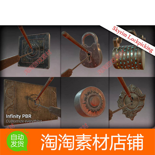 Lock-picking - Key locks Padlocks and Ciphers 1-3复古门锁包