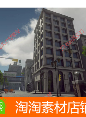Unity3d Town Constructor 3 1.0 现代城市小镇街道建筑PBR场景模