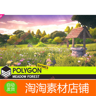 POLYGON Biomes Meadow Nature 1.04卡通自然森林 Forest Unity
