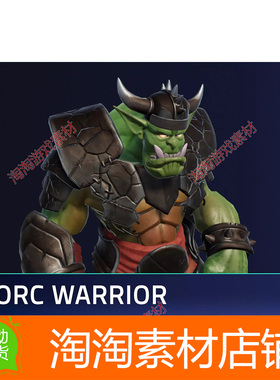 Unity3d Stylized Orc Warrior - RPG NPC 1.0 兽人战士模型动画
