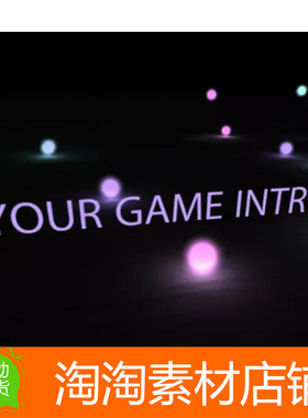 Unity3d Intros & Titles 荧光点光球字母漂浮粒子特效