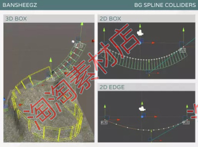 Unity3d BG Spline Colliders1.0.1 样条碰撞系统 物理引擎