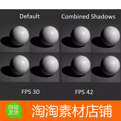 Unity3d Combined Shadows 1.01 游戏性能组合阴影着色器工具插件