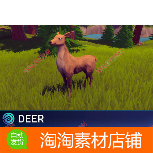 Unity3d Stylized Deer - RPG Forest Animal v1.0 动物小鹿模型