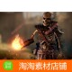 Skeleton Mage Wizard Unity3d 1.0 骷髅法师怪物动画模型