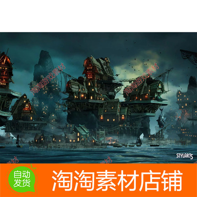 Unity3d Stylized Pirate Port City Modular 1.0 包更新 海盗港