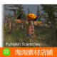 1.0 scarecrow 南瓜头稻草人PBR纹理道具模型 Pumpkin Unity3d