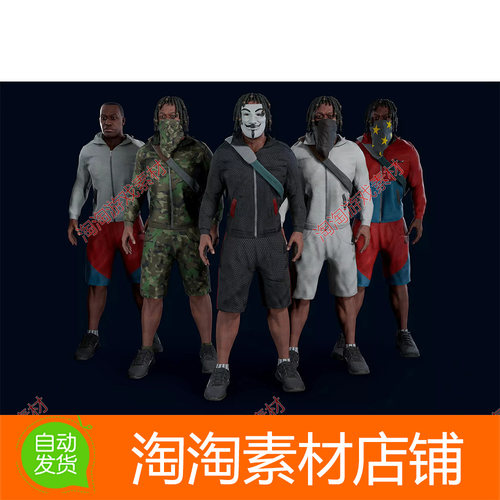 Unity3d Modern character 3 v1.0 现代城市男性人物角色模型