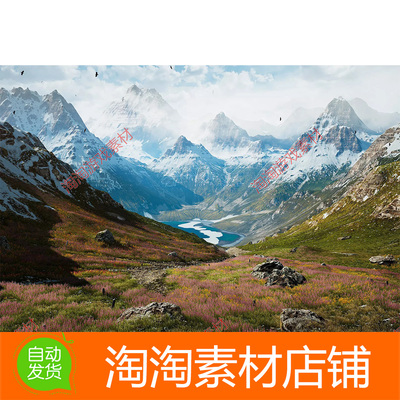 Unity3d Alpine Lake Environment 1.0 高山雪峰脉湖泊场景模型