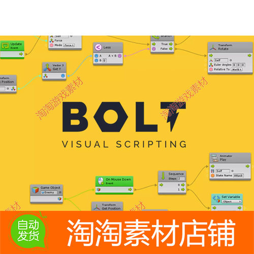 Unity3d Bolt 1.4.16 可视化编程 脚本编辑器交互工具插件