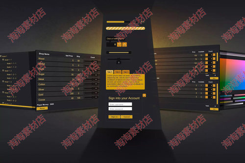 Unity3d New UI Widgets 1.15.10f1 常用界面UI系统组件素材