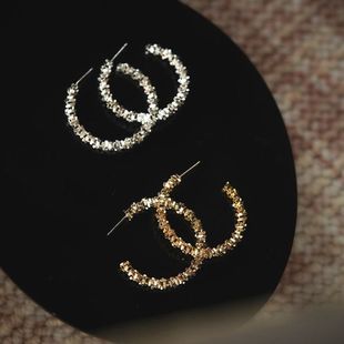 【碎银耳圈】超有存在感！方圆脸圈圈而是蚊香盘耳夹无耳洞耳环女