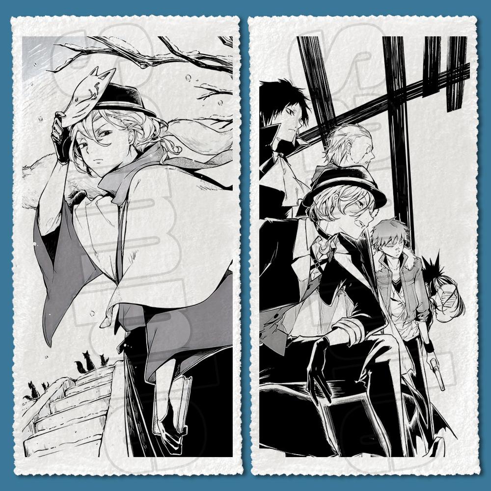漫能文豪野犬漫画毛巾满印珊瑚绒个性卡通亲肤柔软浴巾动漫周边