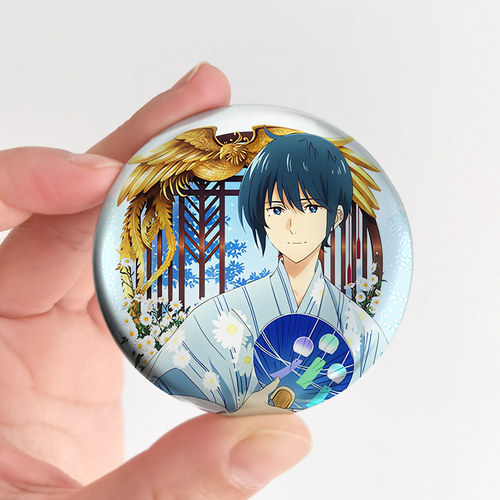 漫能弦音风舞高中公道部吧唧银色金属徽章动漫周边二次元礼品收藏