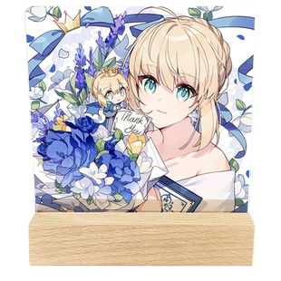 漫能fate水晶夜灯立牌贞德saber远坂凛床头灯二次元日本动漫周边