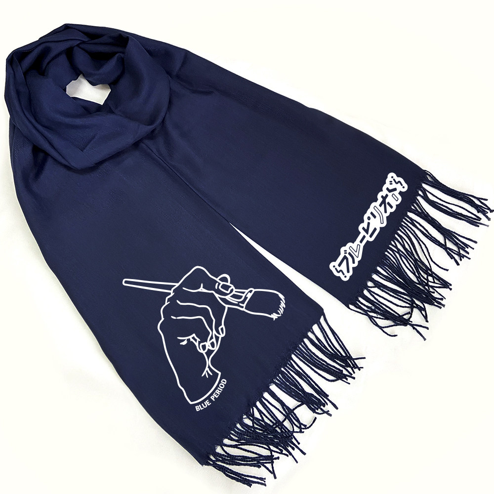 漫能蓝色时期仿羊绒围巾