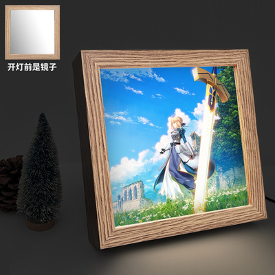 漫能fate灯光画saber远坂凛贞德周边小夜灯摆件二次元卡通动漫cos