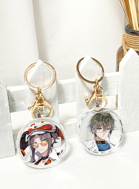 漫能Luxiem彩虹社水晶挂件个性钥匙扣Ike Eveland周边Vox Akuma