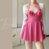 泳装 吊带罩衫 显瘦 夏高级感保守连体聚拢性感裙式 蜜Dream泳衣女款