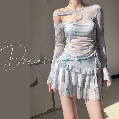 Dream不规则露肩性感比基尼泳衣
