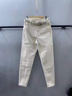 8300女长裤 冬季 哎加加正品 加绒保暖弹力浅色纯棉加棉棉裤