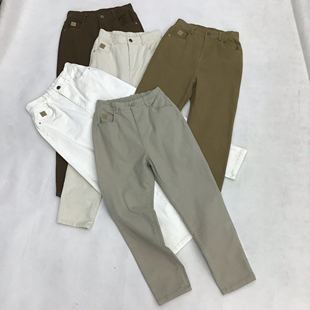 高腰女长裤 阿布壹社品牌9921两用腰弹力纯棉小脚裤 新款 2025年秋季