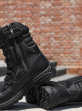 战甲新品 君洛克 8寸高帮 13808 拉链快开 运动户外战术鞋