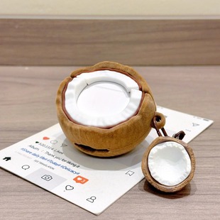 趣味毛茸茸椰子壳适用vivotws4耳机壳vivotwsAir3Pro保护套iQOOtwsAir2小众A4硅胶3e防摔1i软盒A3植绒tws3i萌