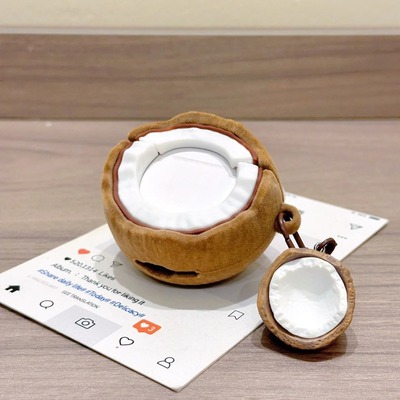 趣味毛茸茸椰子壳耳机壳