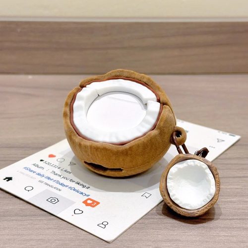 趣味毛茸茸椰子壳耳机壳