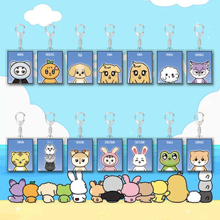 现货ST 小十七同款透明亚克力钥匙扣 SVT 徐明浩 尹净汉 挂件