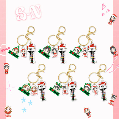 宝怪CHRISTMAS亚克力钥匙扣